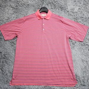 Donald Ross Polo‎ Shirt Mens XL Golf Performance Striped Polyester Minor Flaws